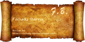 Faludy Barna névjegykártya
